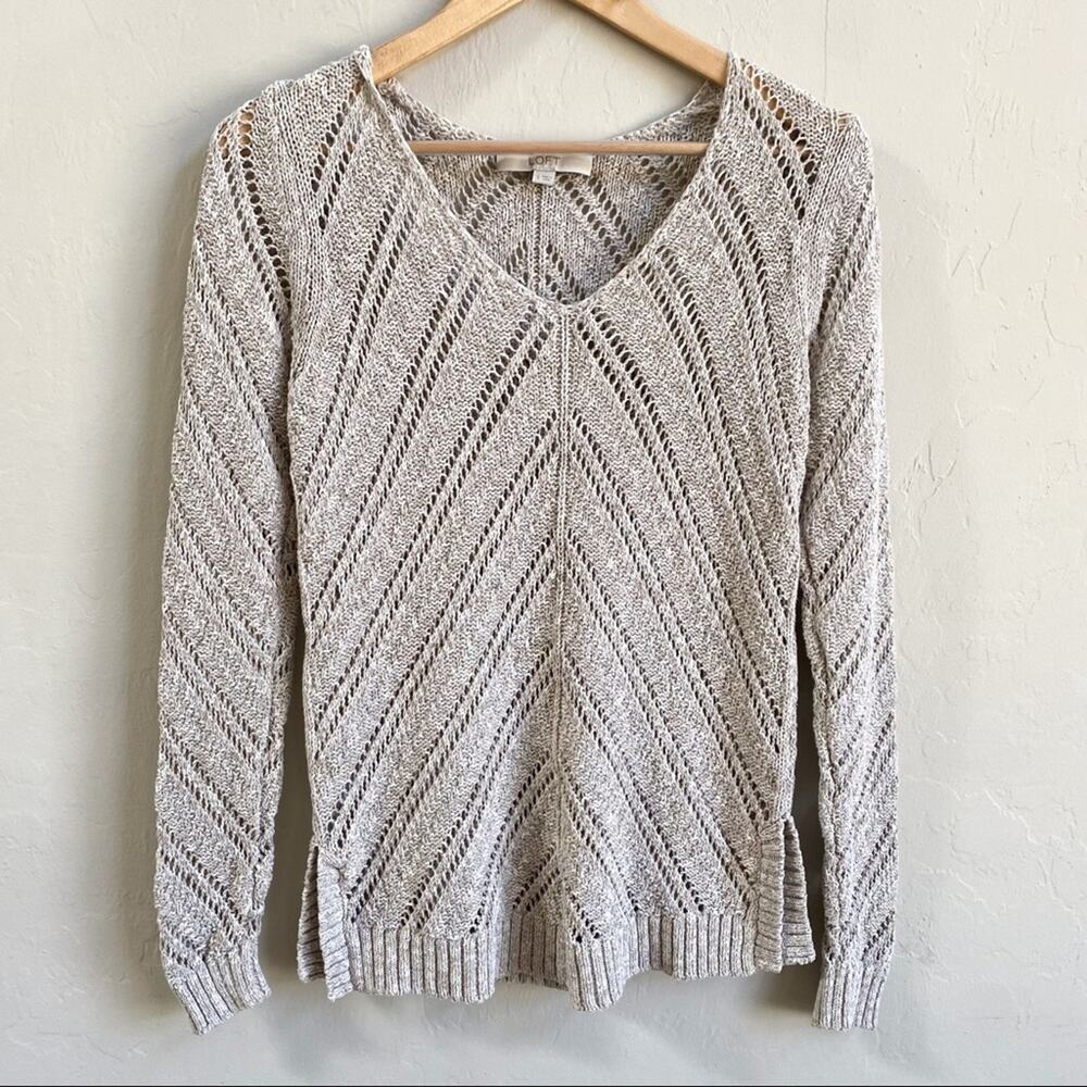 LOFT Oatmeal‎ Knit Sweater